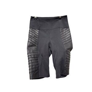 Athleta Black Delancey Gleam Moto Bike Short Women Size XS